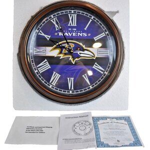The Bradford Exchange Baltimore Ravens Outdoor Illuminated Atomic Clock NEW